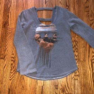 Chaser sweatshirt with open back